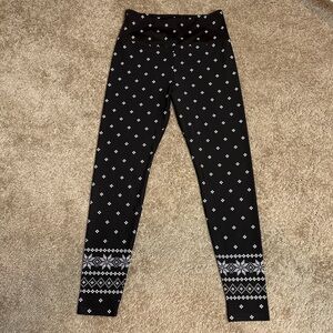 Lou & Gray High-Rise Essential Leggings Snowflake Print M